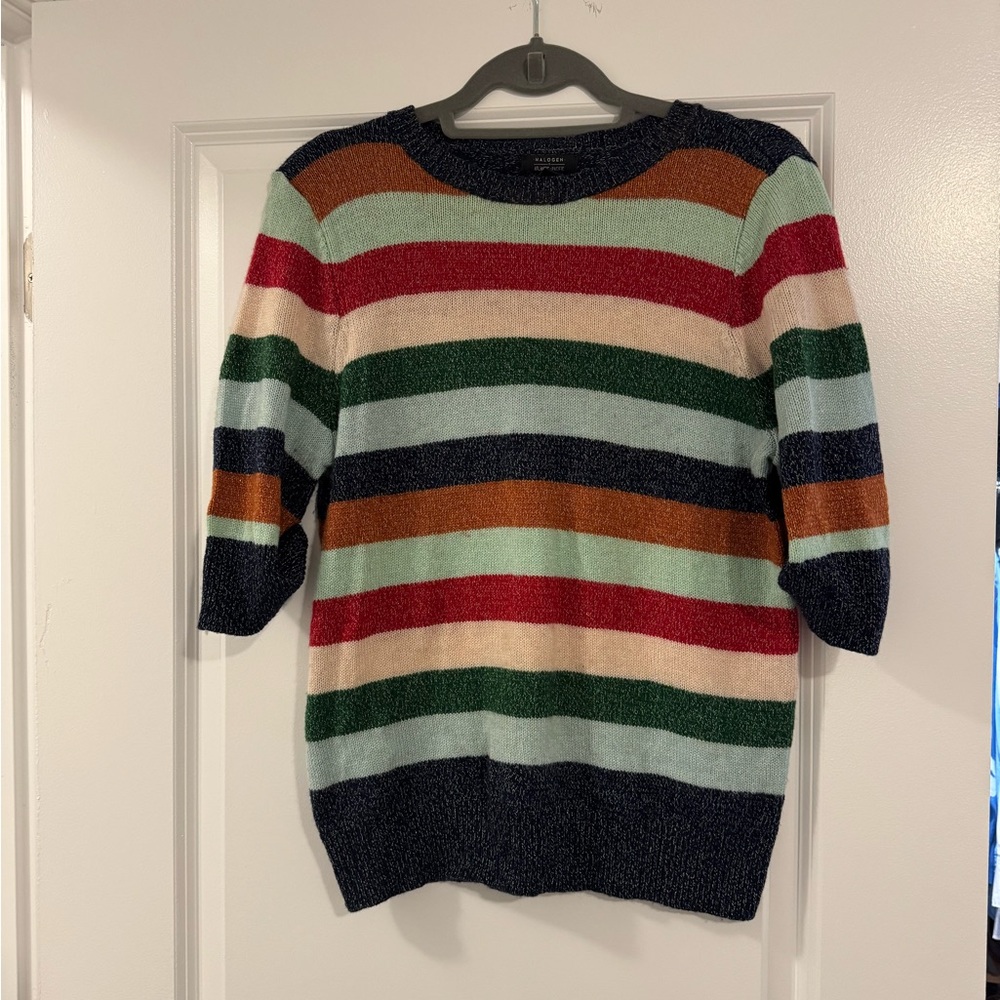 Halogen x Atlantic- Pacific Striped Sweater Size M